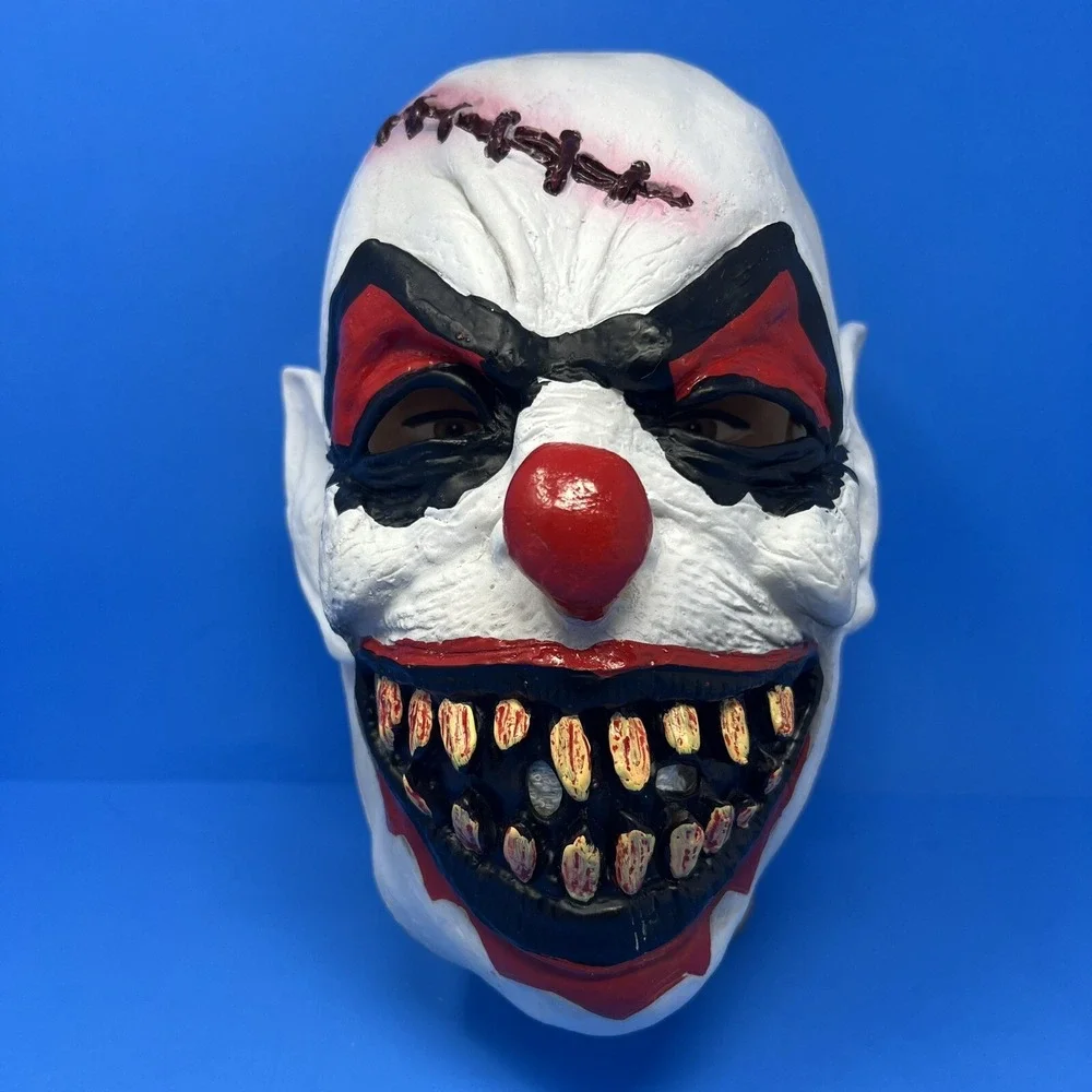 Halloween Mask Scary Clown Costume Party Cosplay Psycho Evil Latex Mask
